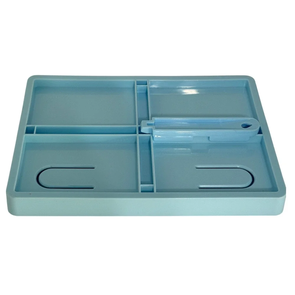 Vintage Tupperware 1600-1 Collage Picture Frame Blue Clear Cover 7x5 Plastic